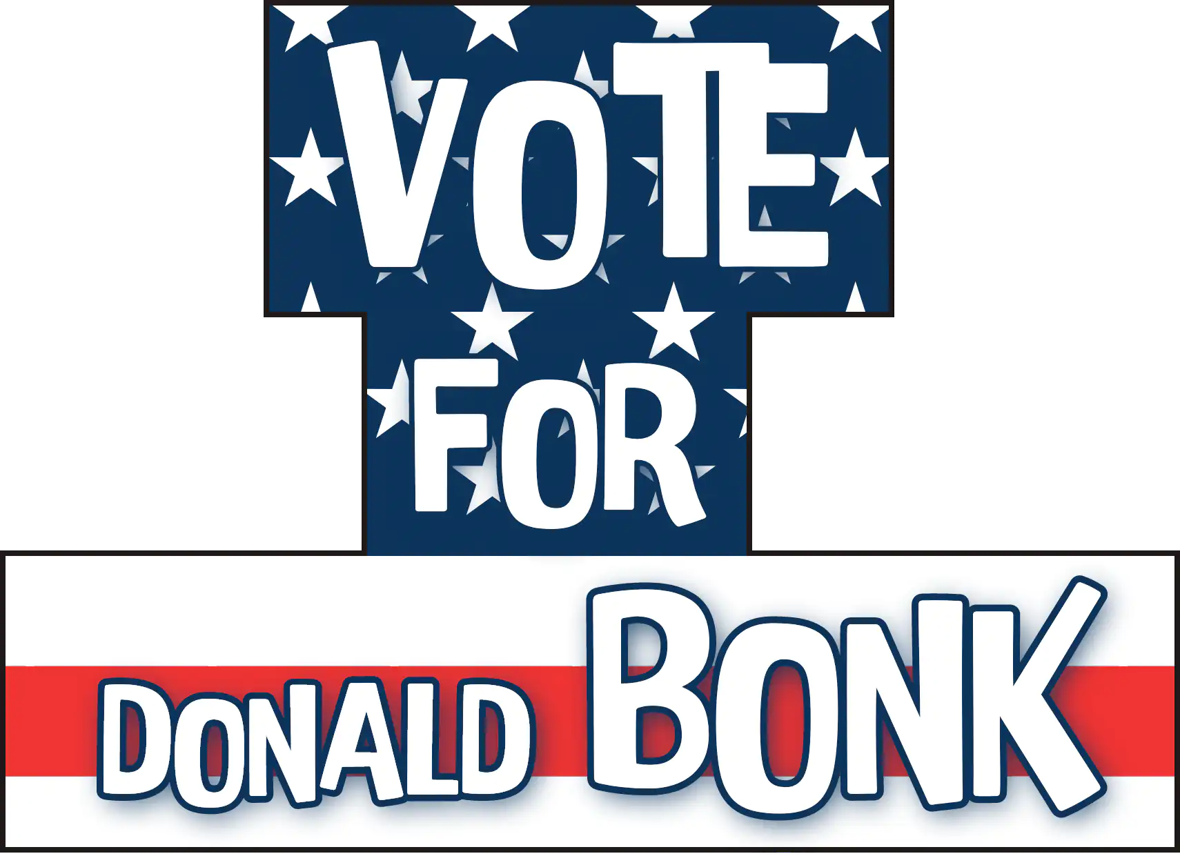 VOTE FOR DONALD BONK